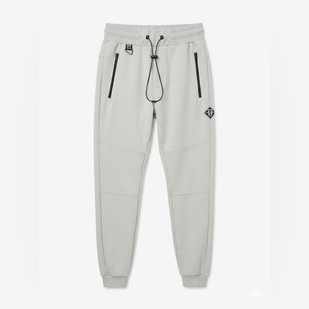 RawGear Men’s Medium Athletic Joggers Gray Tactical Tech Bungee Design